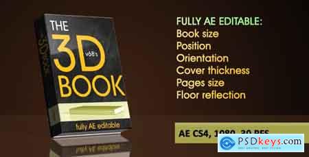 Videohive 3d Book on Reflecting Floor with Flipping Pages Free