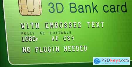 Videohive 3D Bank Card with Embossed Text Free