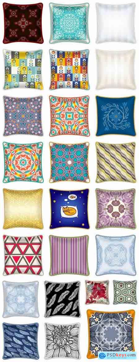Pillow image pattern example template interior bed 25 EPS