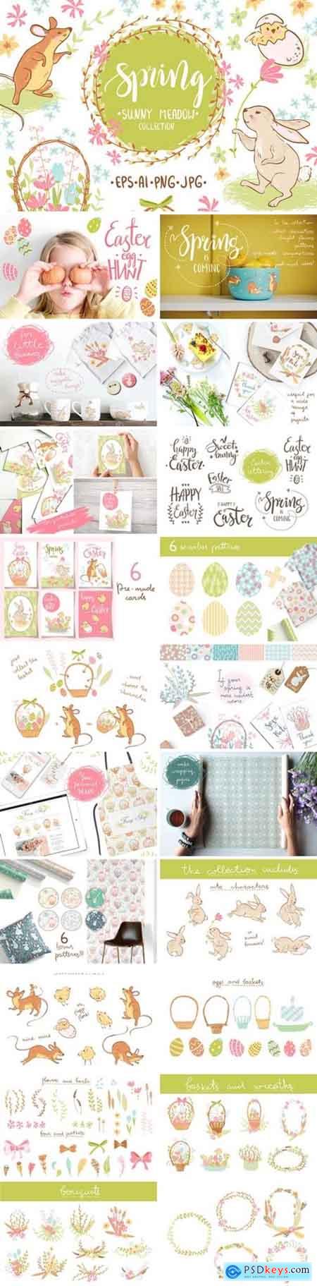 Spring meadow graphic set 2331542