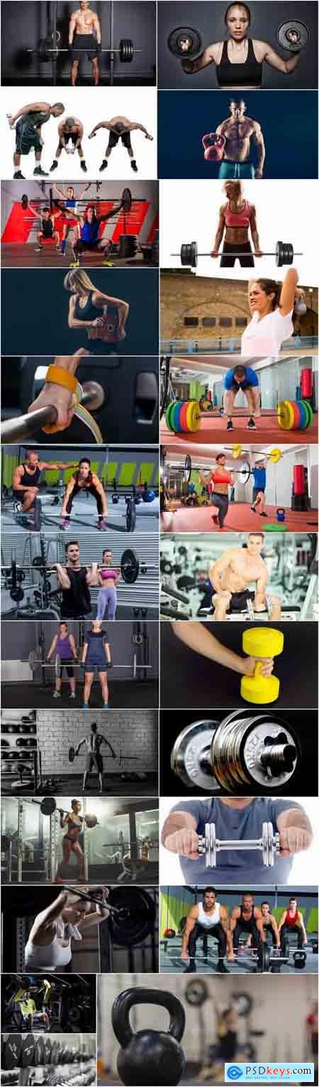 Sports fitness training gym sports equipment dumbbell barbell exerciser 25 HQ Jpeg