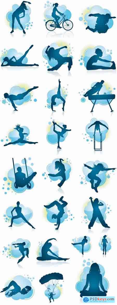 Gymnastics fitness dance breakdance 25 EPS