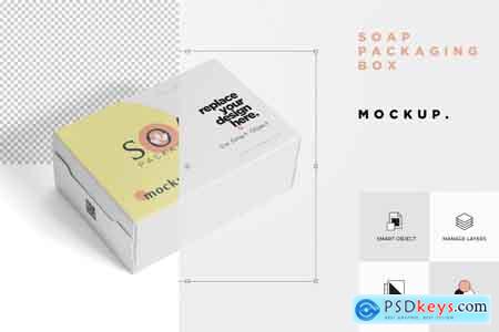 Creativemarket Packaging Box & Soap Mockup