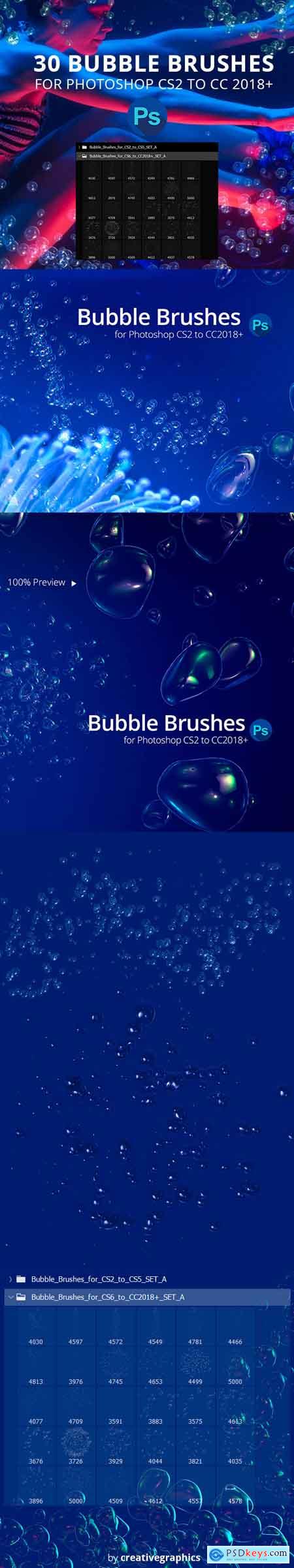 Graphicriver 30 Bubble Brushes for Photoshop