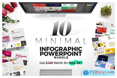 CreativeMarket Minimal Infographic PPTX Bundle