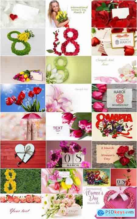 8 March and decorative flowers and cards mother day 25 HQ Jpeg