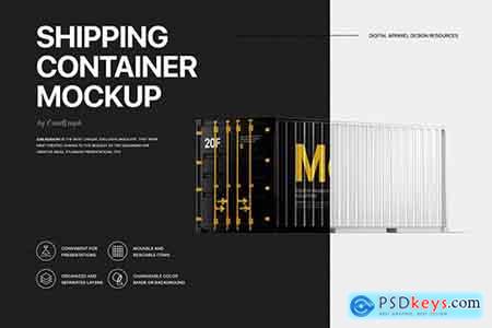 Download Shipping Container Mockup » Free Download Photoshop Vector ...