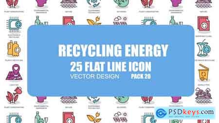 Videohive Recycling Energy - Flat Animation Icons Free