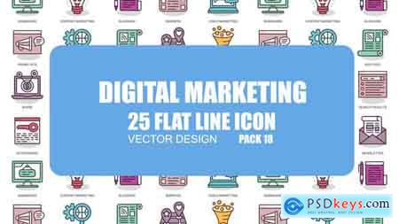 Videohive Digital Marketing - Flat Animation Icons Free