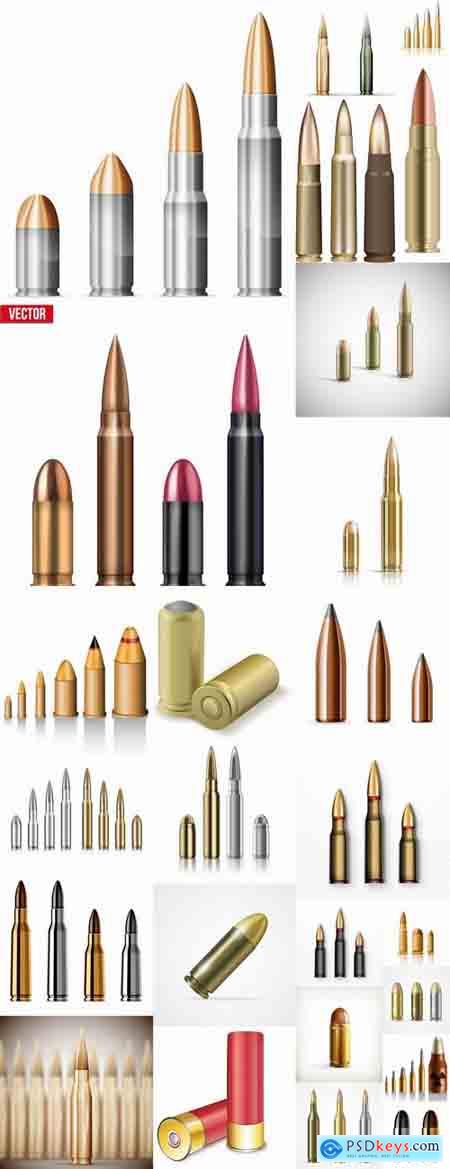Chuck bullet ammunition vector image 25 EPS
