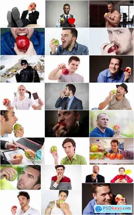 People man eating apple fruit vitamin benefits 25 HQ Jpeg