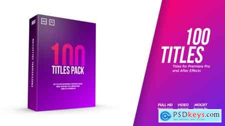 Videohive 100 Titles Pack Free
