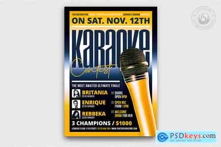 Creativemarket Karaoke Flyer Template V9