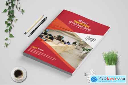 Thehungryjpeg Bi-Fold Business Brochure template