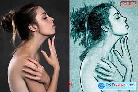 Thehungryjpeg Vector Sketch Photoshop Action