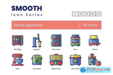65 Home Appliance Smooth Icons