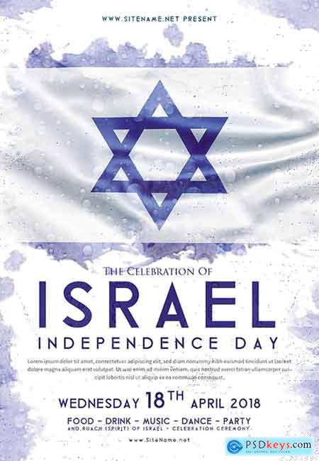 Israel Independence Day Flyer - Psd Template