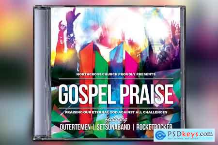 Creativemarket Gospel Praise CD Album Artwork