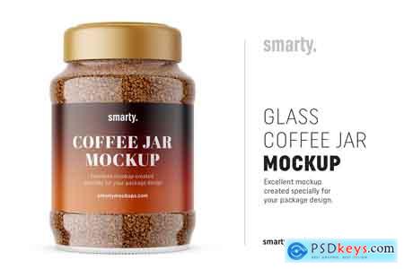 Creativemarket Glass coffee jar mockup