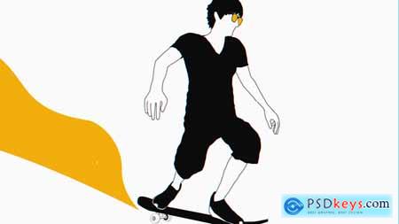 Videohive Skateboarder Logo Reveal Free