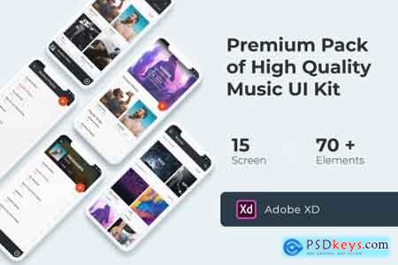 Music Multimedia UI KIT for XD