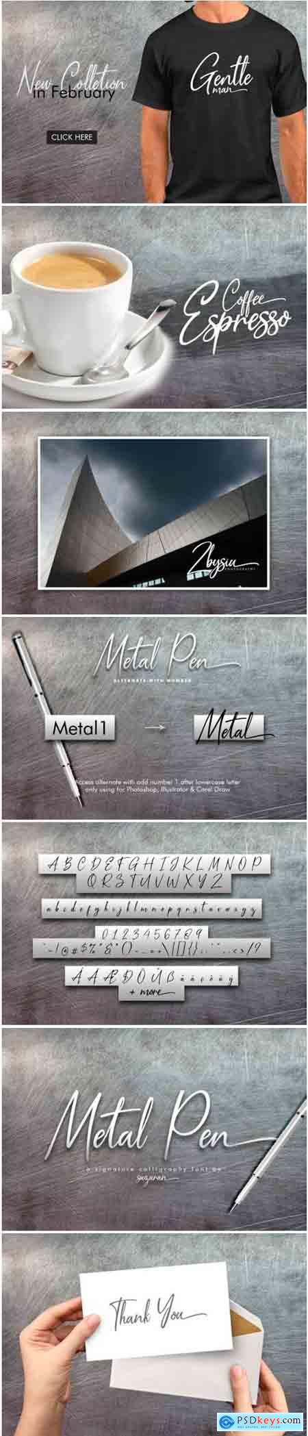 Metal Pen Script Font