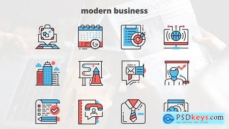 Videohive MODERN BUSINESS  Thin Line Icons