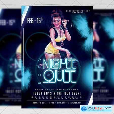 Boys Night Out Flyer - Club A5 Template