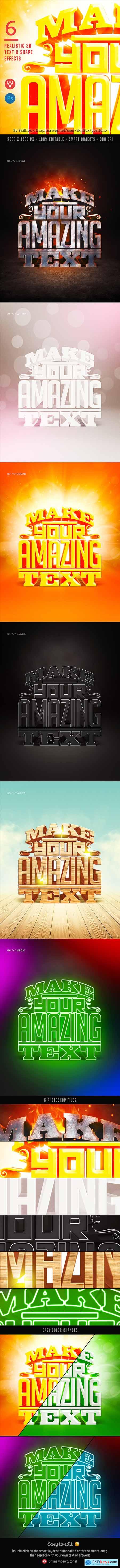 Graphicriver 6 Realistic 3D Text Effects