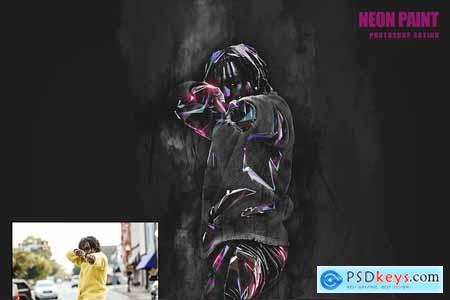 Creativemarket Neon Paint Photoshop Action