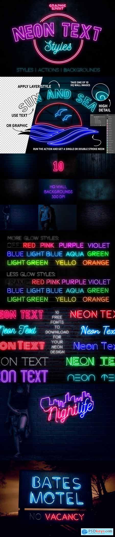 Graphicriver Neon Text Layer Styles & Extras