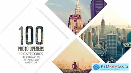 Videohive 100 Clean Photo Openers - Logo Reveal Pack