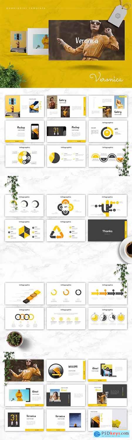 VERONICA - Fashion PowerPoint, Keynote and Google Slides Template