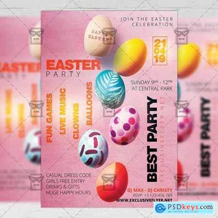 Easter Party Celebration - Seasonal A5 Flyer Template