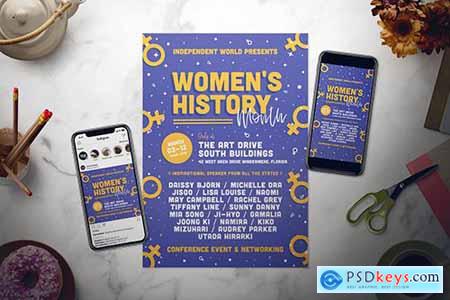 Women's History Month Flyer Set