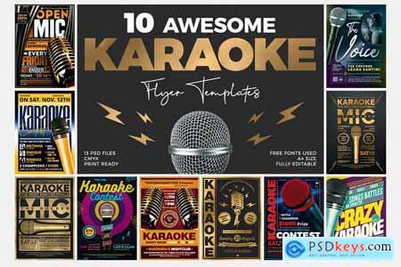 Creativemarket 10 Karaoke Flyer Bundle