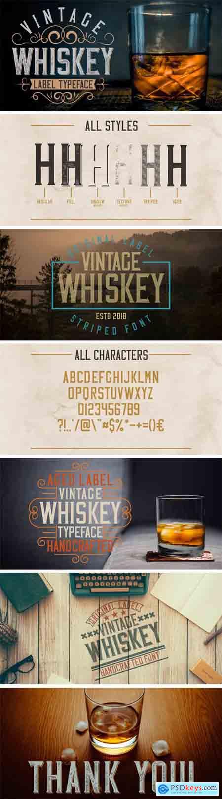 Vintage Whiskey Full Family