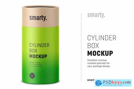 Creativemarket Cardbox cylinder box mockup