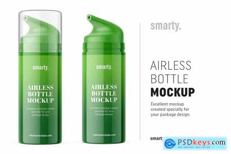 Creativemarket Glossy airless bottle mockup