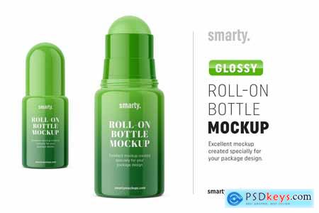 Creativemarket Glossy roll-on bottle mockup