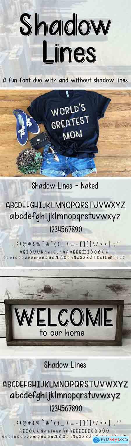 Fontbundles - Shadow Lines 215573