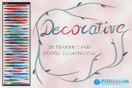 Creativemarket Decorative Brushes for Illustrator