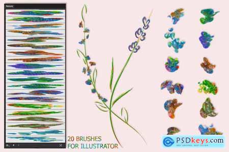 Creativemarket Nature Brushes for Illustrator