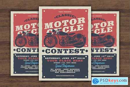 Classic Motorcycle Contest Flyer