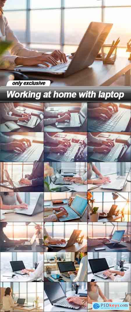 Working at home with laptop - 21 UHQ JPEG