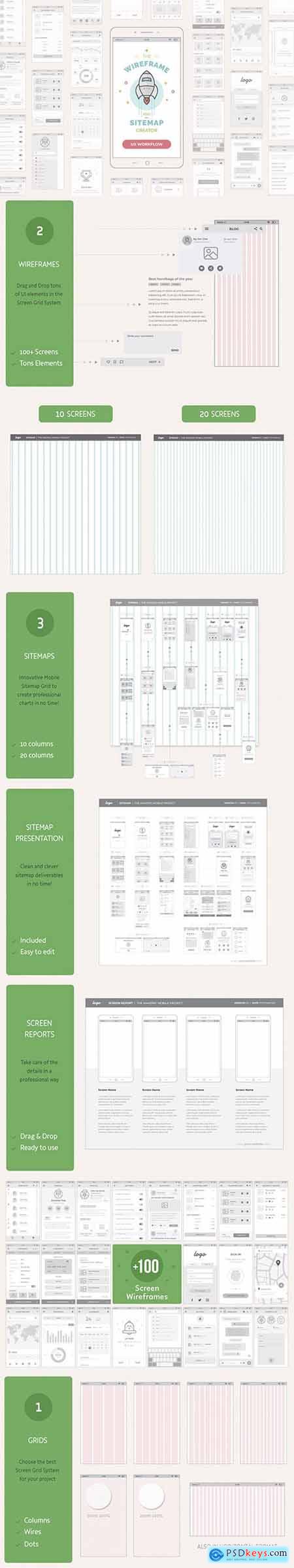 UX Workflow - Mobile Wireframe and Sitemap Creator