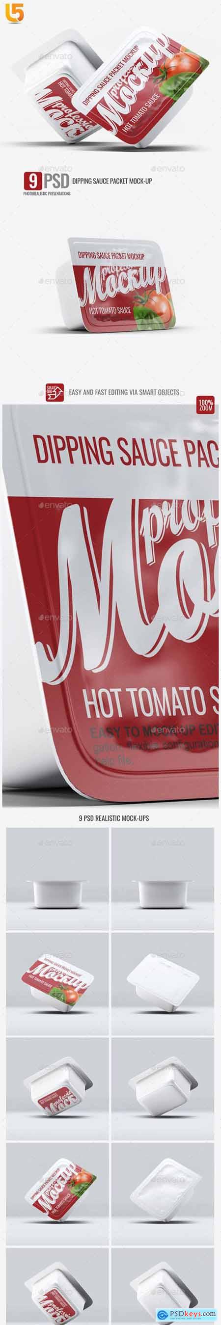 Graphicriver Dipping Sauce Packet Mock-Up