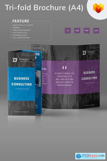 Business Consulting Tri-fold Brochure Corporate Identity