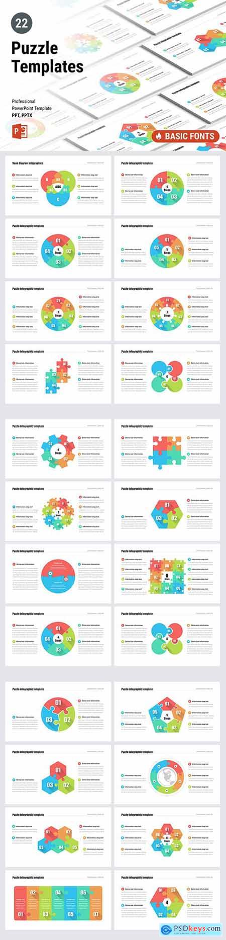 Puzzle Templates for Powerpoint Keynote and Google Slides Templates