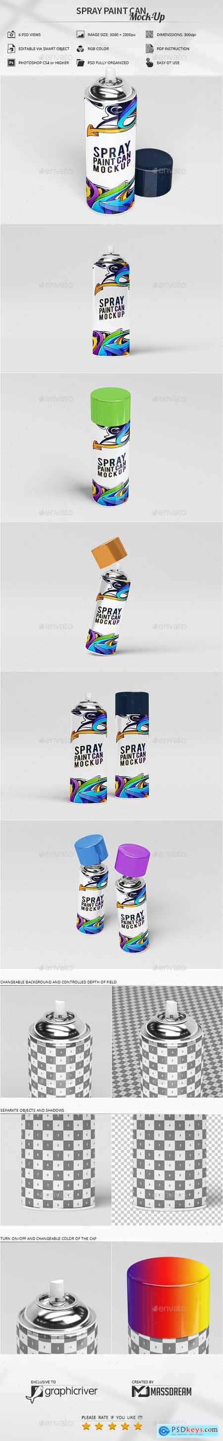 Graphicriver Spray Paint Can Mock-Up